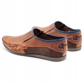 KOMODO Leather men's shoes 847 brown navy blue 5