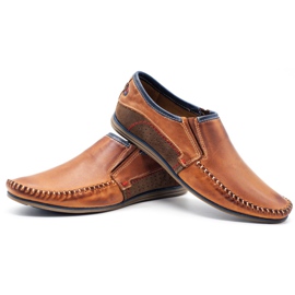 KOMODO Leather men's shoes 847 brown navy blue 4 KOMODO Leather men's shoes 847 brown navy blue 4