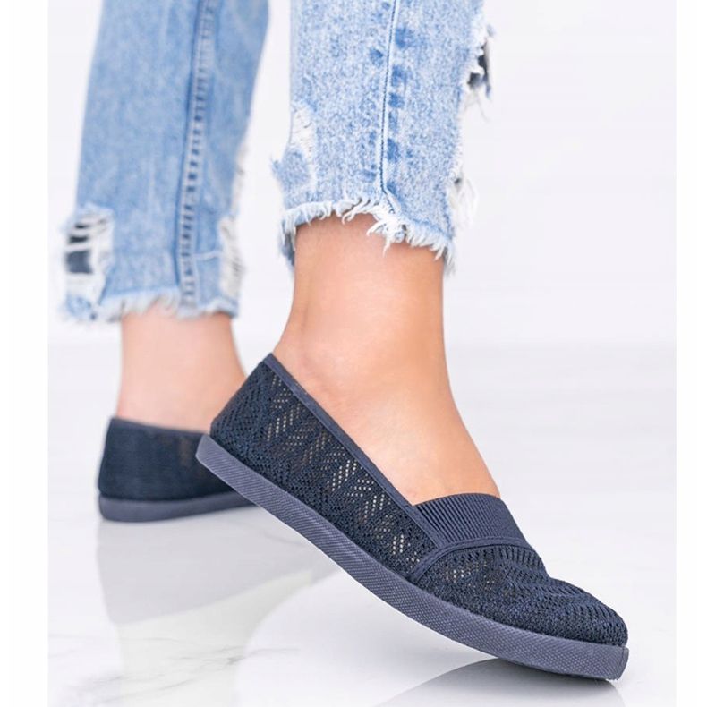Vicky navy blue Slip On sneakers 2