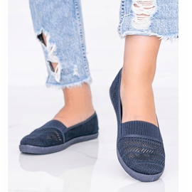 Vicky navy blue Slip On sneakers 1