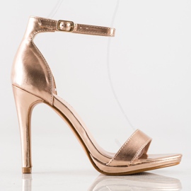 Renda Classic Sandals On A High Heel golden 1