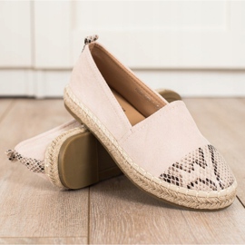 Bestelle Espadrilles With Snake Print Insert beige 1