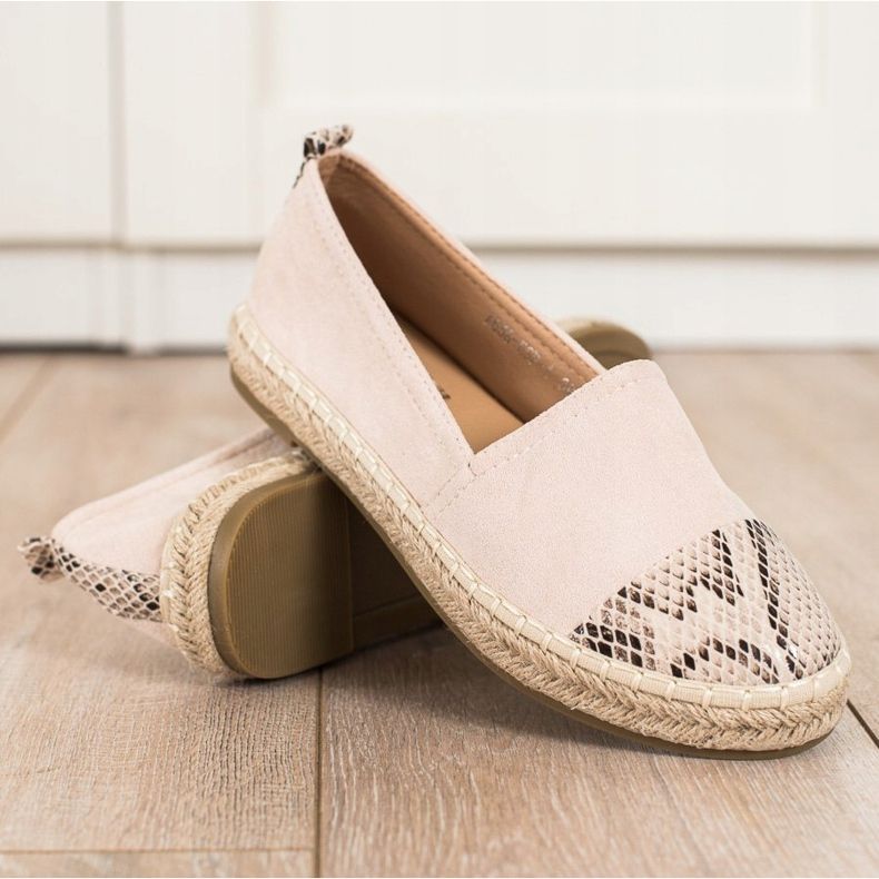 Bestelle Espadrilles With Snake Print Insert beige 1