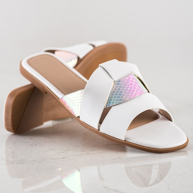 SHELOVET Slippers With Holo Insert white 1