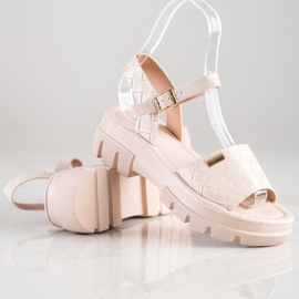 SHELOVET Sandals On The Fashion Platform beige 1