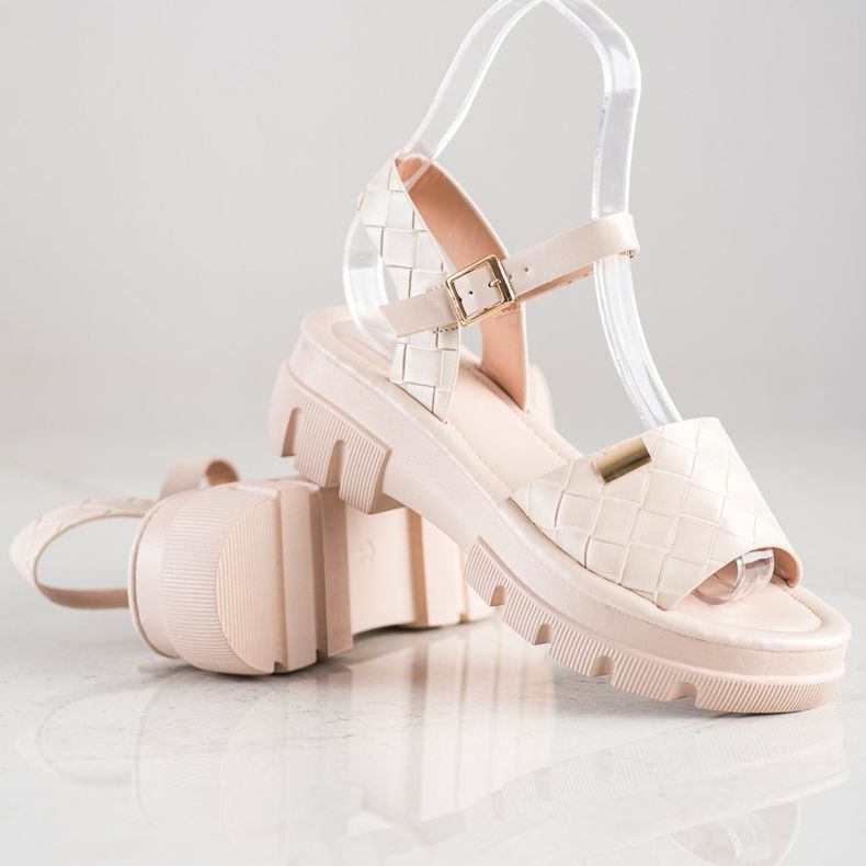SHELOVET Sandals On The Fashion Platform beige 1