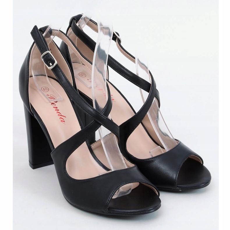 Black high-heeled sandals S-837 Black 2