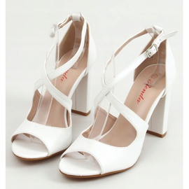 White high-heeled sandals S-837 White 1