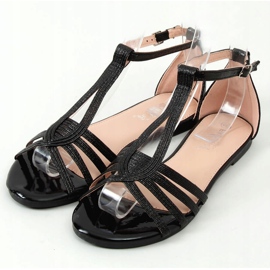 Black women's sandals SM0024 Black 1