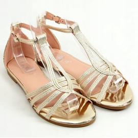 Gold women's sandals SM0024 Gold golden 1