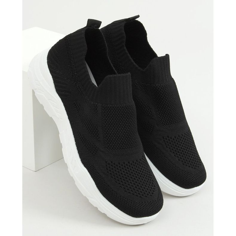 Black LA172P Black socks sports shoes 1
