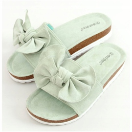 Aquamarine 7855 Green slippers on the cork 1