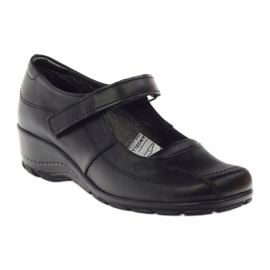 Pumps on wedges natural leather Angello 371 black 1