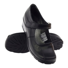 Pumps on wedges natural leather Angello 371 black 3