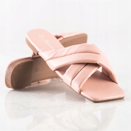 Mannika Comfortable Eco Leather Slippers pink 1
