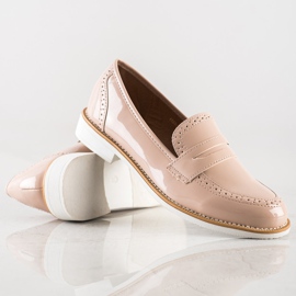 Sun Color Lacquered brogues beige 1