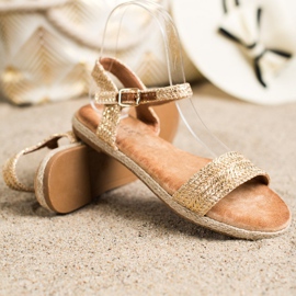 Bestelle Braided Sandals With Buckle golden 1 Bestelle Braided Sandals With Buckle golden 1