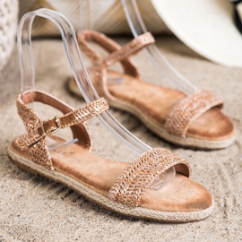 Bestelle Braided Sandals With Buckle golden 1 Bestelle Braided Sandals With Buckle golden 1