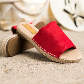 SHELOVET Classic Suede Slippers red 1 SHELOVET Classic Suede Slippers red 1