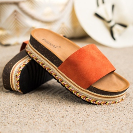 SHELOVET Comfortable Suede Slippers orange 1 SHELOVET Comfortable Suede Slippers orange 1
