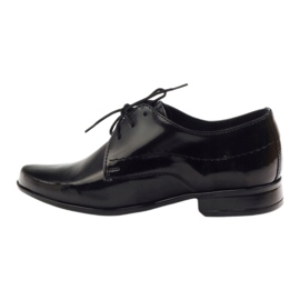 Black varnished boys, communion boys Gregors 429 leather insert 1
