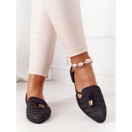 Ballerinas In Spitz With Braided Line Lu Boo Black 1