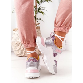 PE1 Women's Sport Shoes Sneakers White-Pink Infinity 1