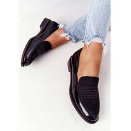 Women's lacquered loafers Sergio Leone PB254 Black 1