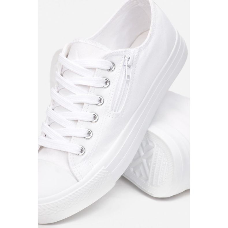 Women's Sneakers With Zipper White Malani 1