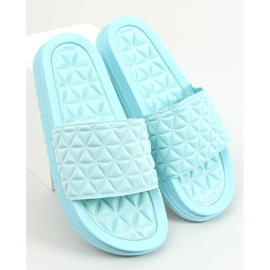 Blue women's blue slippers 10-251 Blue 1