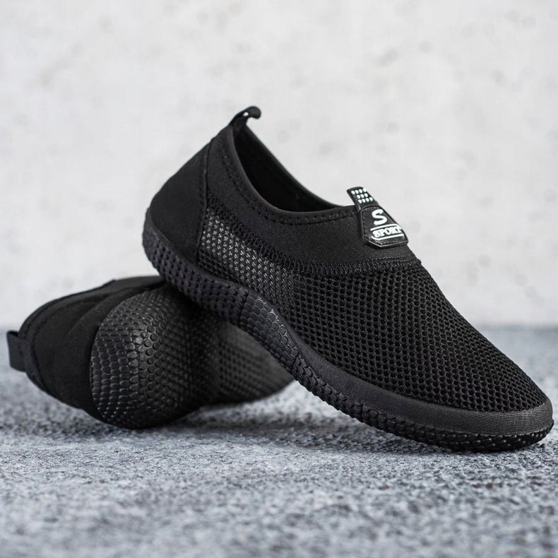 SHELOVET Openwork Slip On Shoes black 1