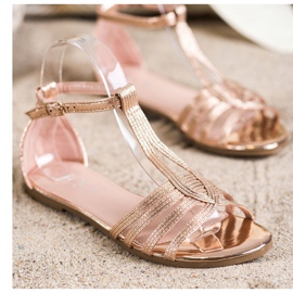 Fama Classic flat sandals golden 1