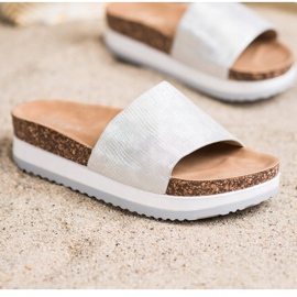 Kayla Slippers On The Platform silver 1