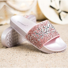 SHELOVET Slippers With Ornaments pink 1