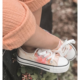 Children's Classic Sneakers With Tie-Dye Effect Simba 807-3A pink yellow 4