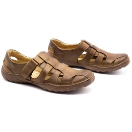 Polbut Men's openwork shoes 237 for summer brown 4