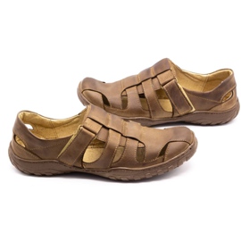 Polbut Men's openwork shoes 237 for summer brown 6