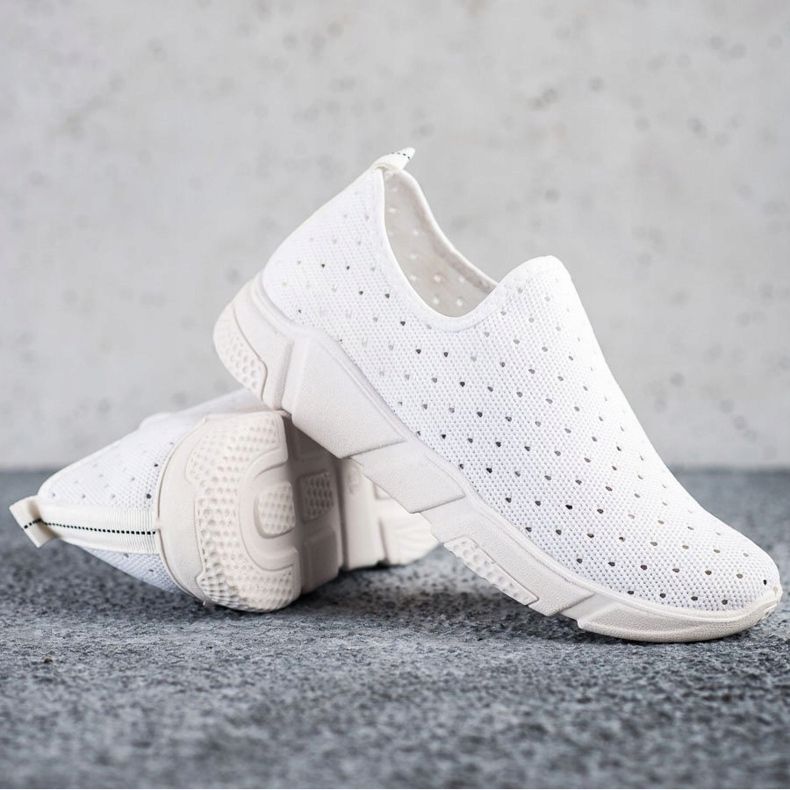 SHELOVET Openwork White Sneakers 1