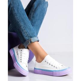 SHELOVET Sneakers On The Purple Platform white violet 2