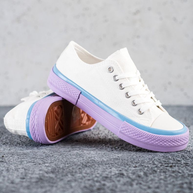 SHELOVET Sneakers On The Purple Platform white 1