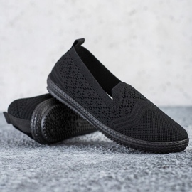 SHELOVET Black Slipons 1