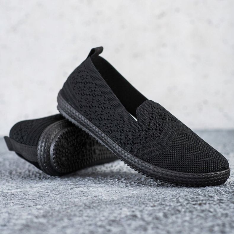 SHELOVET Black Slipons 1