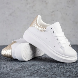 Weide Sneakers With Golden Insert white 1