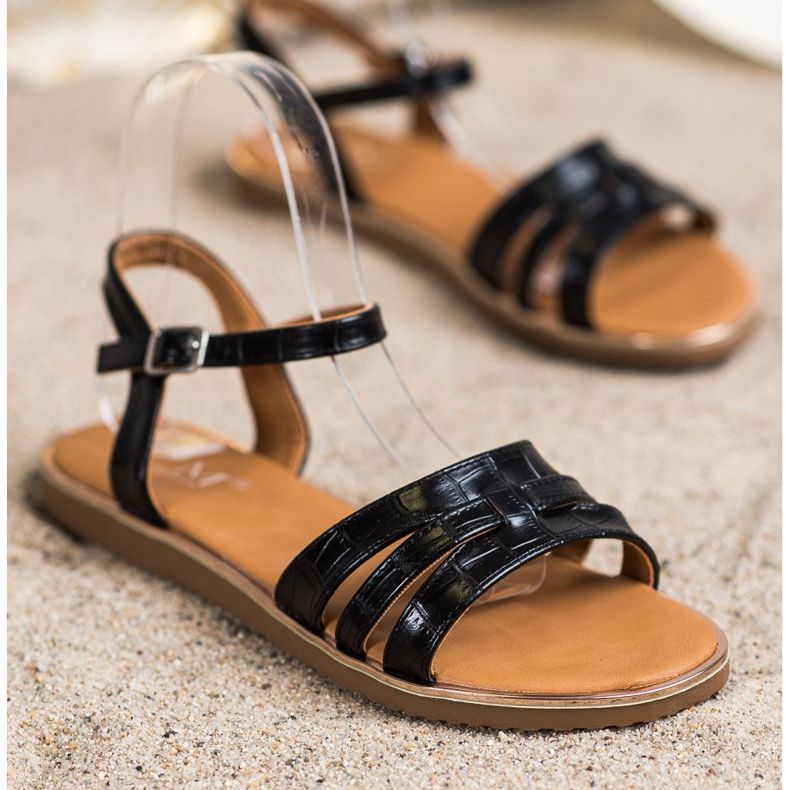 Cm Paris Black Sandals With Straps 1