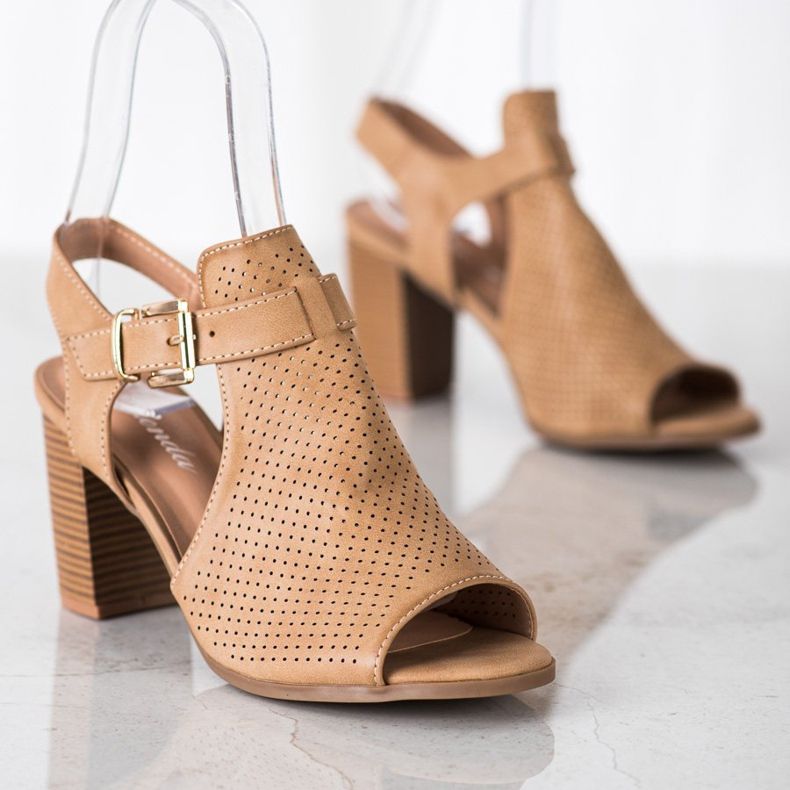 Renda Built Sandals With Eco Leather beige brown 1