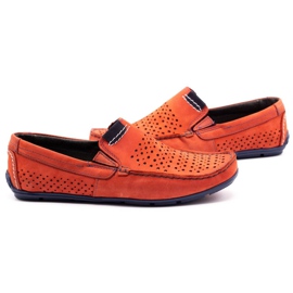 Olivier Men's shoes moccasin 906 for summer red 4