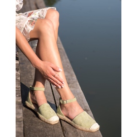Small Swan Green espadrilles with buckle 2