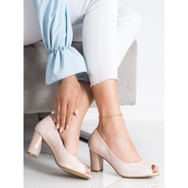 Goodin Open Toe pumps beige 1