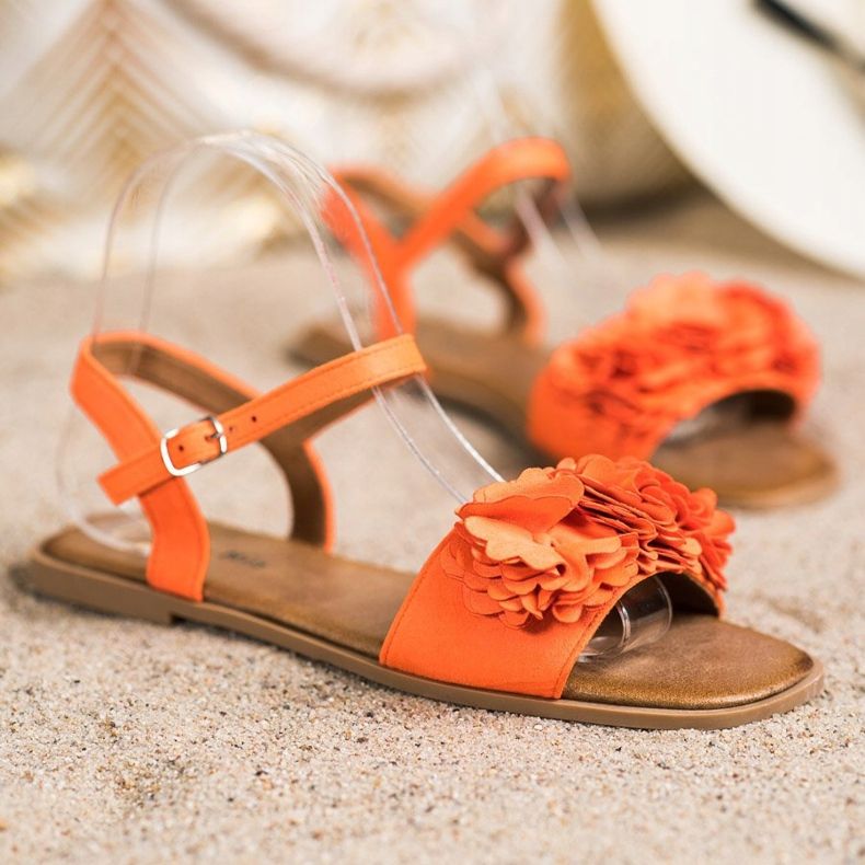 SHELOVET Fashionable Orange Sandals 1 SHELOVET Fashionable Orange Sandals 1