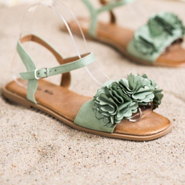 SHELOVET Fashionable Green Sandals 1